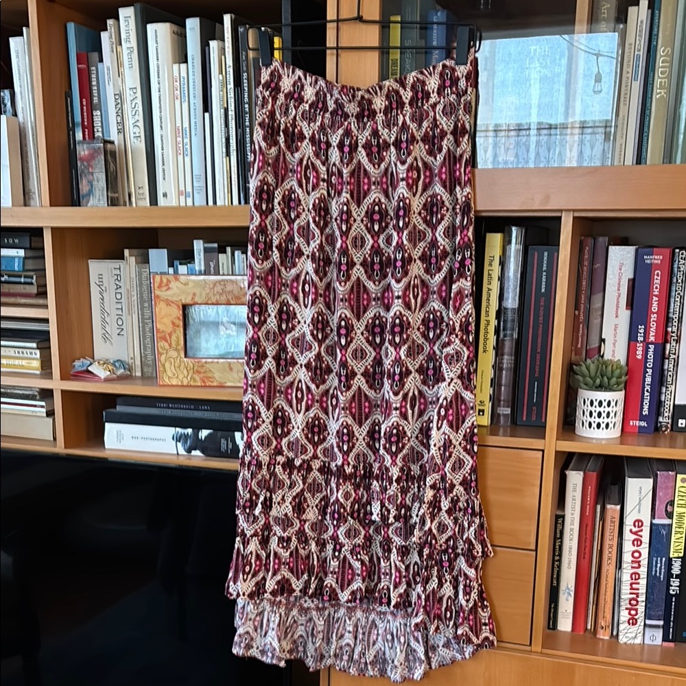Daniel Rainn Pink Maxi Bubble Skirt with Tiered Design for Casual Wear